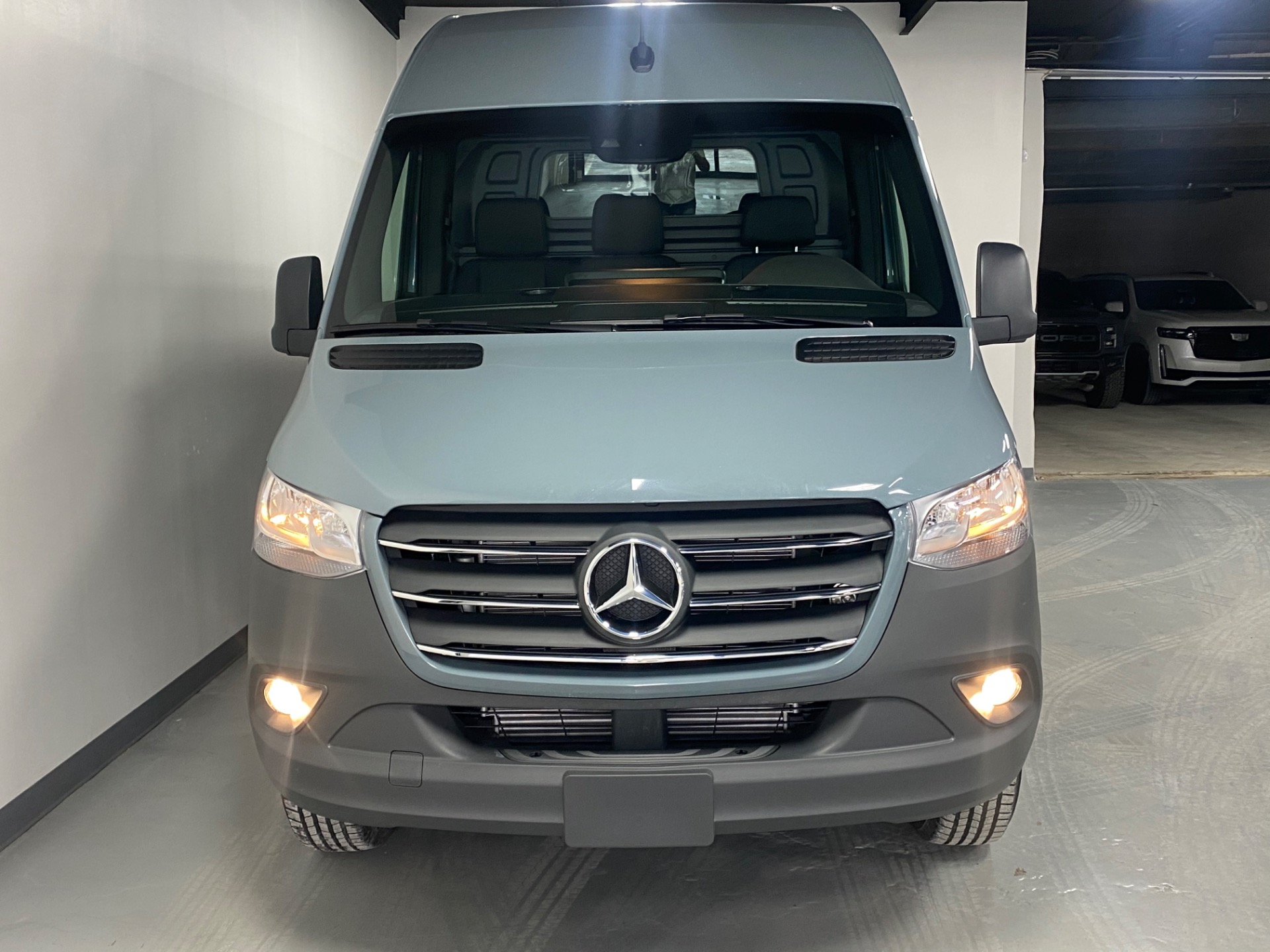 Used 2021 Blue Grey Mercedes-Benz Sprinter Cargo Van 144 WB High