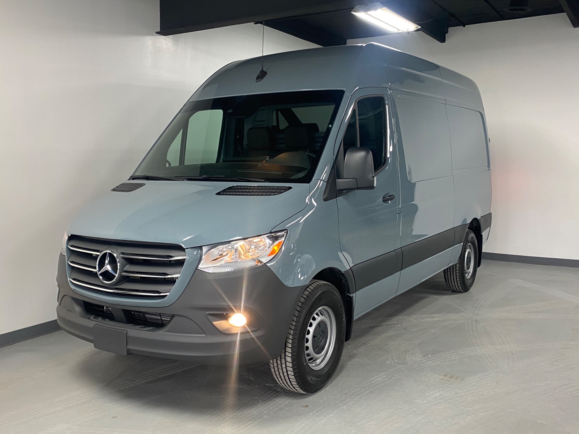 Used 2021 Blue Grey Mercedes-Benz Sprinter Cargo Van 144 WB High